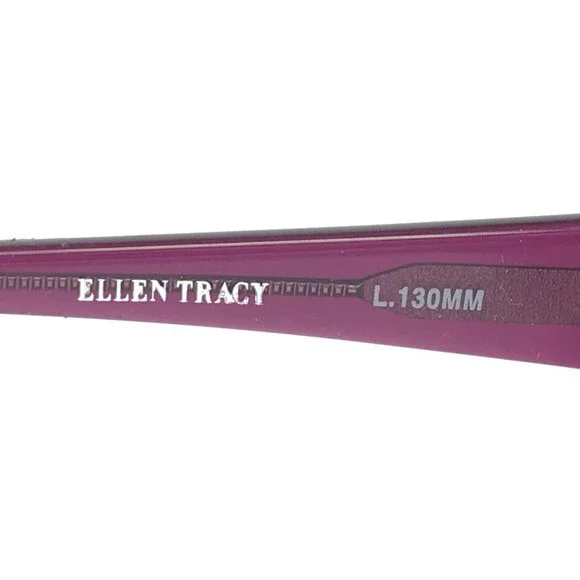 Ellen Tracy Sunglasses KENYA PLUM FADE Clear Purple Orange Frames w Gray Lenses